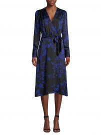 Equipment - Cherylene Floral Wrap Dress at Saks Fifth Avenue